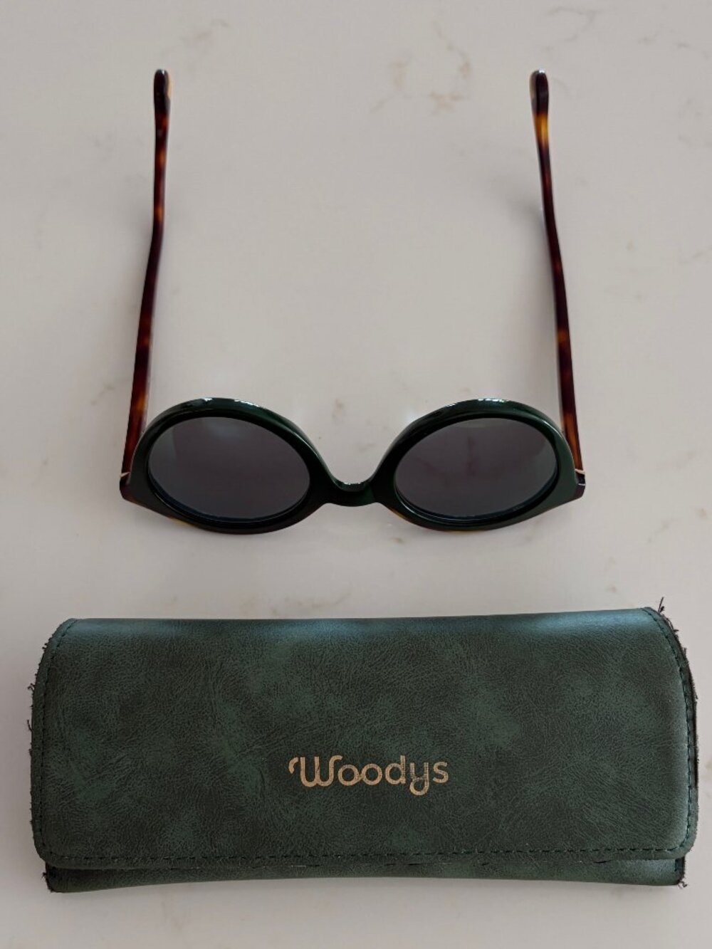 WOODYS Valentin Deep Green Tortoise Sunglasses